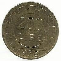 Italia - 200 Liras 1978 (Km# 105)