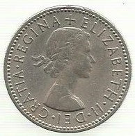 Inglaterra - 1 Shilling 1954 (Km# 905)