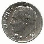 USA - 1 Dime 1981 (Km# 195a)