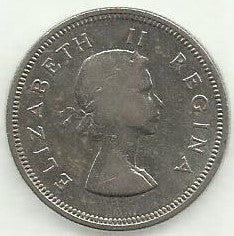 Africa Sul - 2 Shillings 1954 (Km# 50)