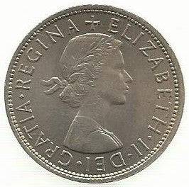 Inglaterra - 1/2 Crown 1960 (Km# 907)