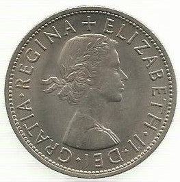 Inglaterra - 1/2 Crown 1962 (Km# 907)