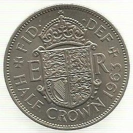 Inglaterra - 1/2 Crown 1963 (Km# 907)