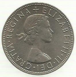 Inglaterra - 1/2 Crown 1963 (Km# 907)