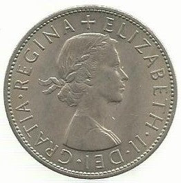 Inglaterra - 1/2 Crown 1967 (Km# 907)