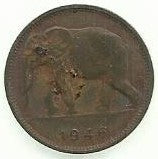 Congo Belga - 1 Franco 1946 (Km# 26)