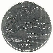 Brasil - 50 Centavos 1976 (Km# 580b)