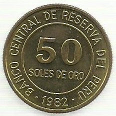 Peru - 50 Soles Oro 1982 (Km# 273)