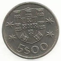 Portugal - 5$00 1986 (Km# 591)