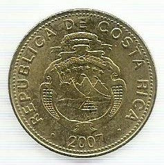 Costa Rica  - 50 Colones 2007 (Km# 231.1b)