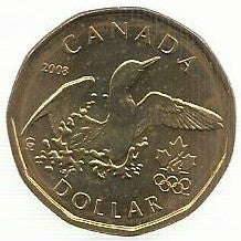 Canadá - 1 Dolar 2008 (Km# 787) Jogos Olimpicos