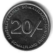 Somalilandia - 20 Shillings 2002 (Km# 6) Galgo