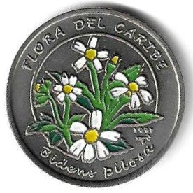 Cuba - 1 Peso 1997 (Km# 738) Bidens Pilosa