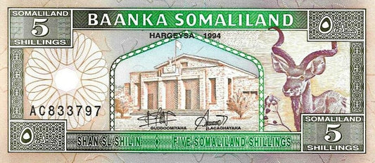 Somalilandia - 5 Shillings 1994 (# 2a)