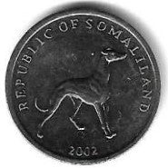 Somalilandia - 20 Shillings 2002 (Km# 6) Galgo