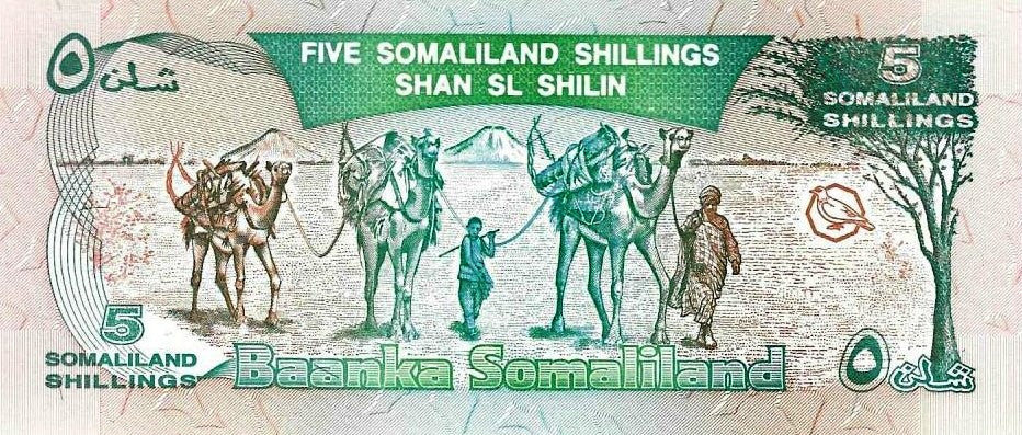 Somalilandia - 5 Shillings 1994 (# 2a)