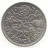 Inglaterra - 6 Pence 1958 (Km# 903)