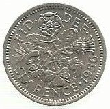 Inglaterra - 6 Pence 1956 (Km# 903)