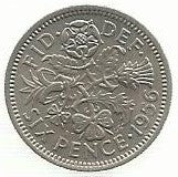 Inglaterra - 6 Pence 1936 (Km# 832)