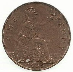 Inglaterra - 1 Penny 1935 (Km# 838)