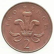 Inglaterra - 2 Pence 2001 (Km# 987a)