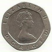 Inglaterra - 20 Pence 1982 (Km# 931)