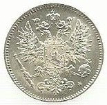 Finlandia - 50 Pennia 1916 (S) (Km# 2.2)