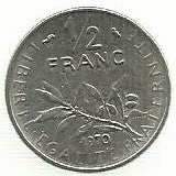 França - 1/2 Franco 1970 (Km# 931.1)