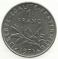 França - 1 Franco 1971 (Km# 925.1)