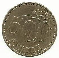 Finlandia - 50 Pennia 1972 (Km# 48)