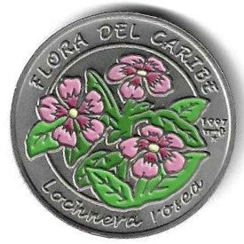 Cuba - 1 Peso 1997 (Km# 737) Lochnera Rosea