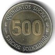 Equador - 500 Sucres 1997 (Km# 102) Banco Central