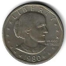 USA - 1 Dolar 1979 (Km# 207) Susan B. Anthony