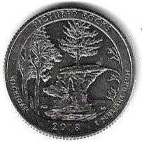 USA - 25 Cents 2018 (Km# Novo) Pictured Rocks