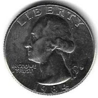 USA - 25 Cents 1984 (Km# 164a)