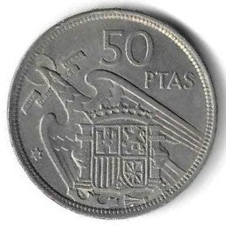 Espanha - 50 Pesetas 1958 (Km# 788)