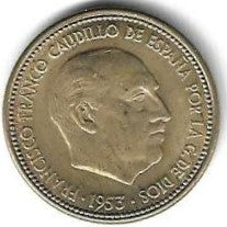 Espanha - 2,50 Pesetas 1954 (Km# 785)