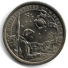 USA - 1 Dolar 2019 (Km# 705) Indios Americanos no programa Espacial