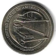 USA - 1 Dolar 2021 (Km# ..) Virginia