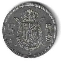 Espanha - 5 Pesetas 1983 (Km# 823)