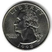 USA - 25 Cents 1998 (Km# 164a)