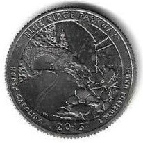 USA - 25 Cents 2015 (Km# 599) Blue Ridge