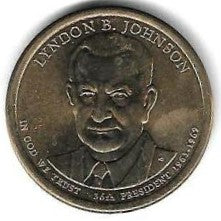 USA - 1 Dolar 2015 (Km# 609) Lindon B. Johnson