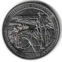 USA - 25 Cents 2016 (Km# Novo)  Theodore Roosevelt