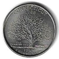 USA - 25 Cents 1999 (Km# 297) Connecticut