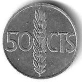 Espanha - 50 Centimos 1966 (Km# 795)