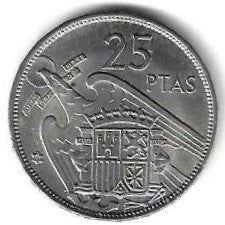 Espanha - 25 Pesetas 1969 (Km# 787)