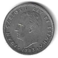 Espanha - 5 Pesetas 1983 (Km# 823)