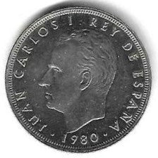 Espanha - 25 Pesetas 1980 (Km# 818)