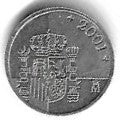 Espanha - 1 Peseta 2001 (Km#832)